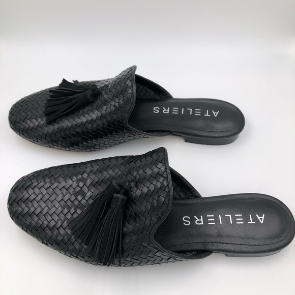 Ateliers Woven Leather Slides - Picture 2 of 5